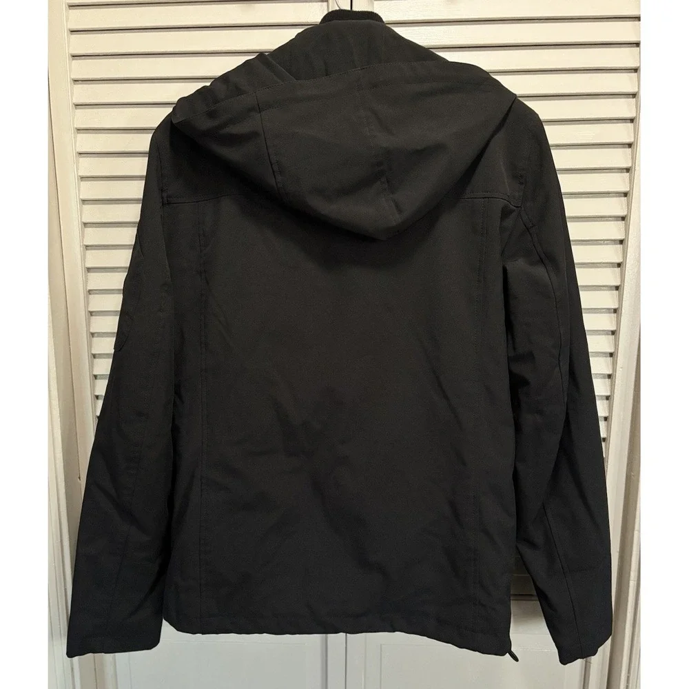 Calvin Klein Faux Fur Hood‎ Jacket Zip Up Size Sm Pockets Lined Water Resistant